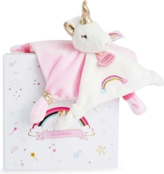 Rozā plīša mīļlupatiņa Doudou Vienradzis