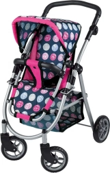 Woopie Royal leļļu rati ar 4 riteņiem un regulējamu sēdeklīti