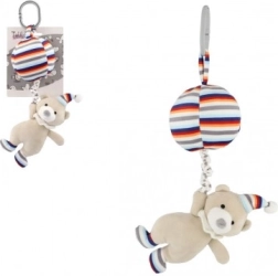 Pūkains lācis ar balonu - piekaramā rotaļlieta 30 cm