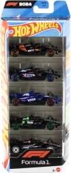 Hot Wheels Formula 1 – 5 metāla mašīniņu komplekts 1:64