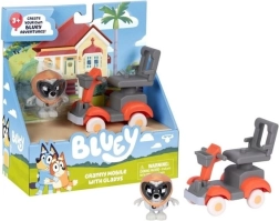 Bluey transportlīdzekļa komplekts ar vecmāmiņu Muffin