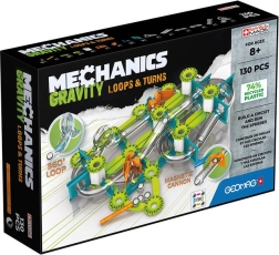 Geomag mechanics gravity loops & turns magnētiskā konstruktora komplekts 130 detaļas
