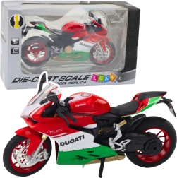 Metāla sporta motocikls ar gaismām un skaņām 1:12