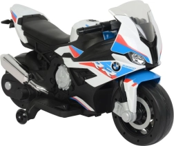 Bērnu elektriskais motocikls BMW S1000RR baltā krāsā
