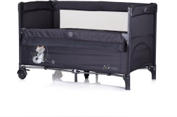 Chipolino ceļojumu bērnu gultiņa Relax Anthracite