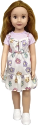 Staigājoša lelle ziedu kleitā 70 cm