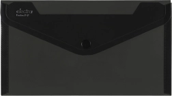 Pelēka metāliska DL ELECTRA aploksne ar spiedpogu