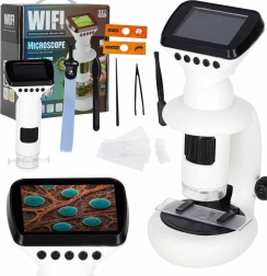 Digitālais Wi‑Fi mikroskops ar LCD displeju, palielinājums 200× līdz 1000×