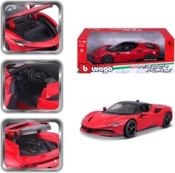 Metāla modelis BBURAGO FERRARI SF90 STRADALE 1:18 sarkans