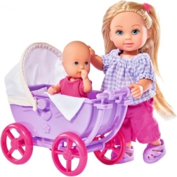Leļļa Evi Love ar ratiņiem un lellīti