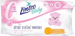 Bērnu mitrās salvetes ar kliņģerīti LINTEO Baby 24 gab.