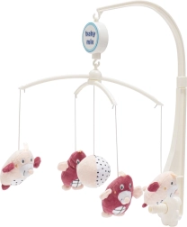 Gultiņas karuselis Baby Mix kurmīši rozā