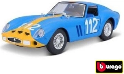 Metāla modeļa konstruktors BBURAGO FERRARI 250 GTO 1:24 – zils