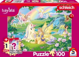 Puzzle Bayala: maģiskie vienradži 100 detaļas ar SCHLEICH figūriņu