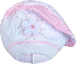 Adīts baretis New Baby gaiši rozā bērniem 3–4 gadi