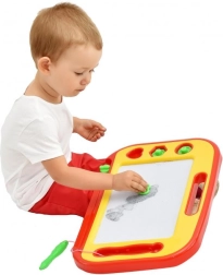 Magnētiskā zīmēšanas planšete ar magnētisko pildspalvu un spiedogiem