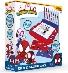 Spidey statīvs ar krāsojamajām lapām un krāsām