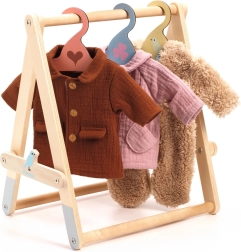 Djeco leļļu drēbju pakaramais ar pleciņiem