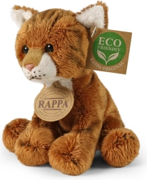 Plush ginger cat sitting 14 cm eco friendly