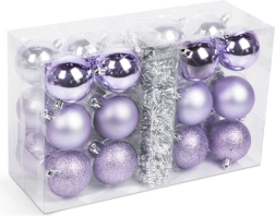Ziemassvētku eglītes rotājumu komplekts, violets, 26 gab.