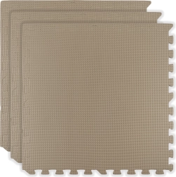 Putupolsterējums HUMBI 180 × 60, lieli ūdensizturīgi puzles gabali, drošs bērniem, 3 gab., gaiši bēšs