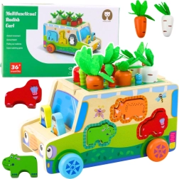 Wooden Educational Car – Shape Sorter, Maze and Magnetic Game