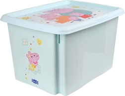 Plastic storage box with lid Peppa Pig 30 l
