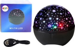 Zvaigžņu projektors nakts lampiņa un Bluetooth skaļrunis 2-in-1, melns