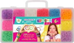 Radošā gumiju pīšanas komplekts ar pīšanas rāmi un piederumiem