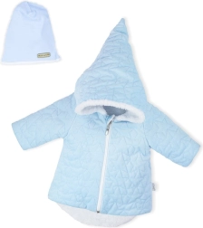 Silts ziemas zīdaiņu mētelītis ar cepurīti Nicol Kids Winter, zils