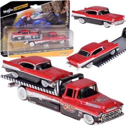 Maisto metāla komplekts 1:64 – evakuators CHEVROLET Flatbed 1957 un CHEVROLET Bel Air