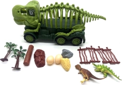 Car with dinosaur skeleton design