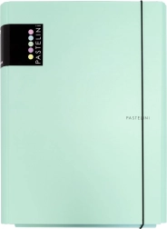 3-flap laminated folder with elastic band Pastelini – Green