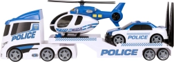 Teamsterz policijas transportēšanas komplekts ar helikopteru un mašīnīti
