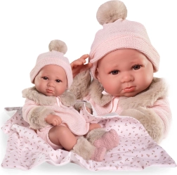 Reālistiska mazulīša lelle Luca ar pilnībā vinila ķermeni 42 cm