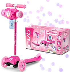 EVO Bubblz Mini Cruiser bērnu trīsriteņu skrejritenis ar ziepju burbuļu pūtēju, rozā