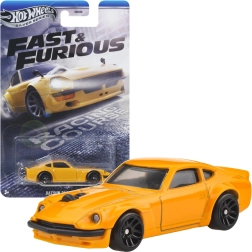 Hot Wheels Fast & Furious Datsun 240Z dzeltenais modelis 1:64, 6,5 cm
