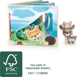 Interaktīva koka attēlu grāmatiņa Small Foot