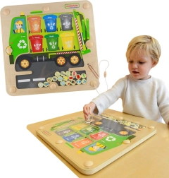 Masterkidz Magnetic Waste Sorting Board – Recycling Truck Montessori