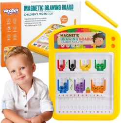Woopie magnētiskā Montessori zīmēšanas tāfele ar metāla lodītēm
