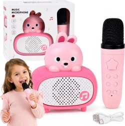 Interaktīvs bērnu karaoke ar Bluetooth mikrofonu un skaļruni – zaķītis