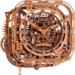 Koka 3D puzle WOODEN CITY sienas pulkstenis Gear Globe
