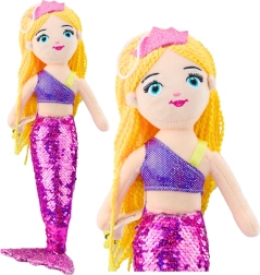 Pūkaina nāriņa ar fliteru asti, violeta, 48 cm