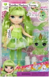 Rainbow High mazā feju māsiņa Emerald – zaļa lelle ar spārniem un mīluli