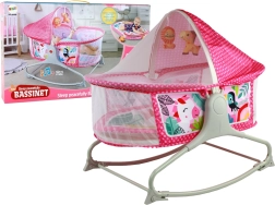 Multifunctional Baby Crib with Swing 2in1 in Pink