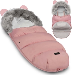 Baby footmuff for stroller and sled Ricokids Elmi – Pink