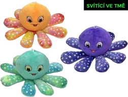 Plush Octopus 15 cm with Glow-in-the-Dark Effect