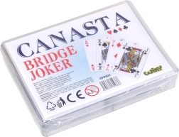 Canasta kārtis plastmasas kārbiņā