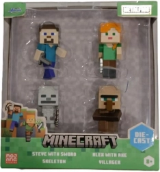 Minecraft metāla figūriņas 6 cm, komplekts 4 gab.