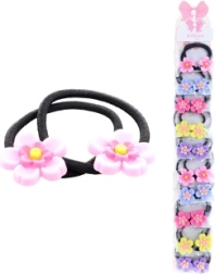 Matu gumijas ar puķītēm, 2 gab.